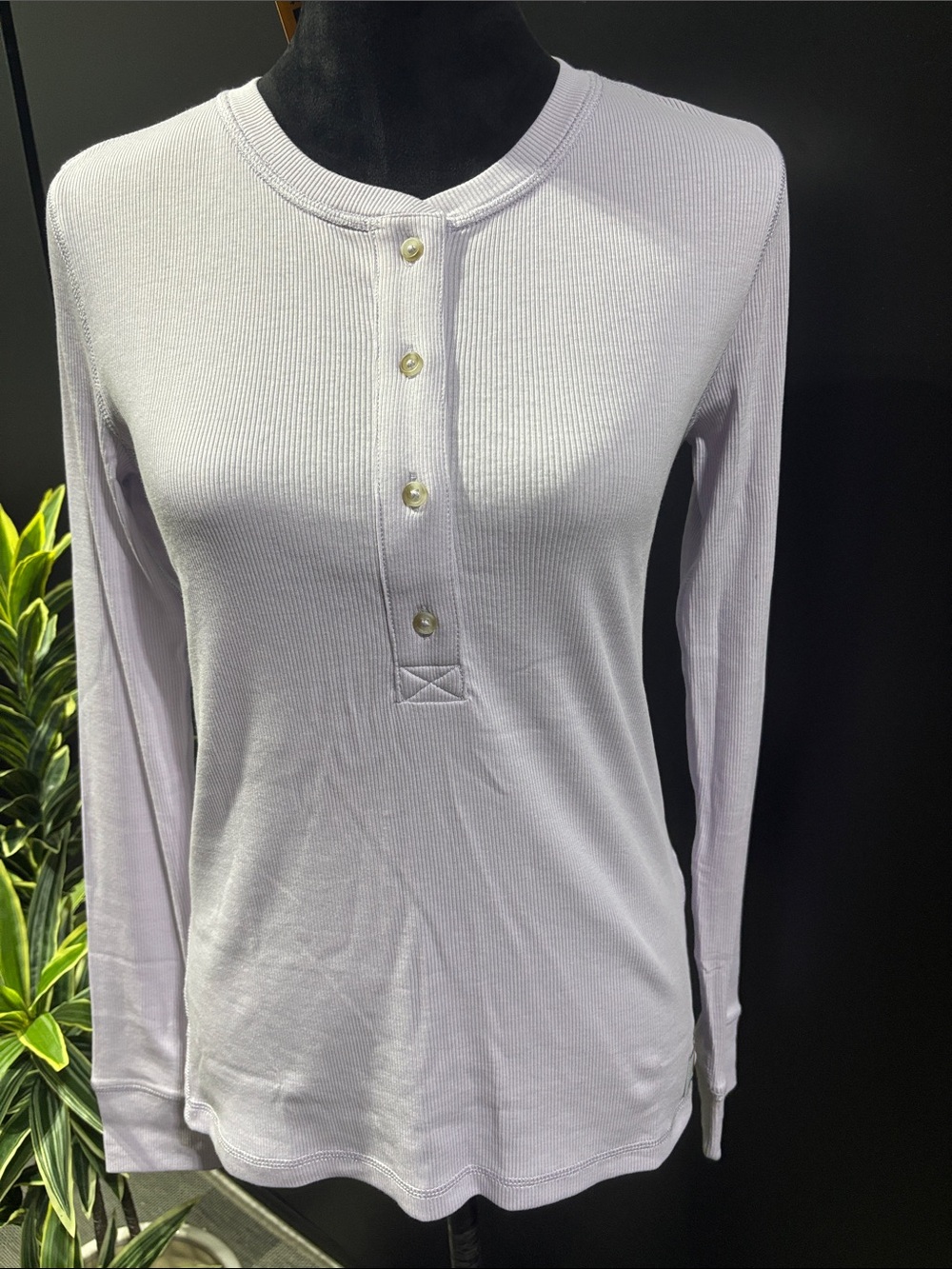 Carhartt Relaxed Fit Henley,ribbed,button front,round neck,stretch